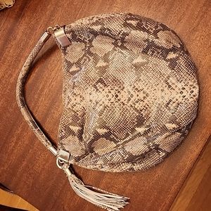 Halogen Faux Snakeskin Purse - Pre-owned